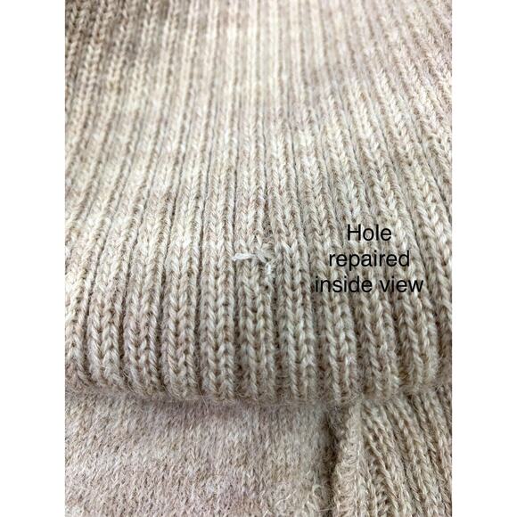 TRIBAL Sweater Vest Womens Medium Beige Wool Knit Removable Faux Fur Collar - Picture 8 of 10